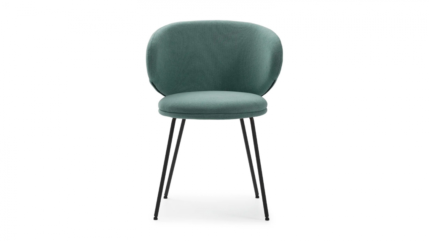 Lot de 2 chaises en tissu vert - Cocoon