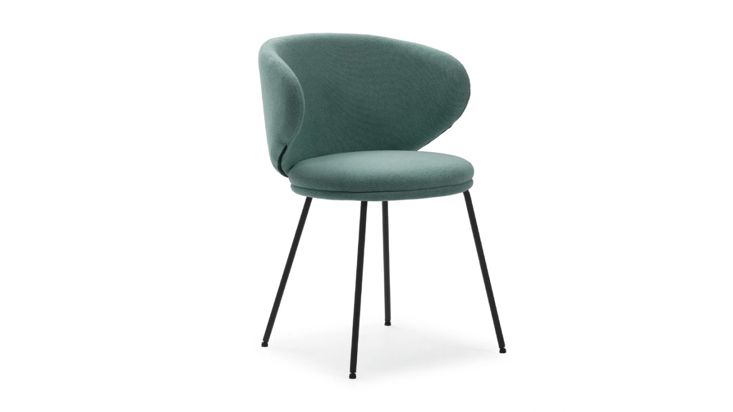 Lot de 2 chaises en tissu vert - Cocoon