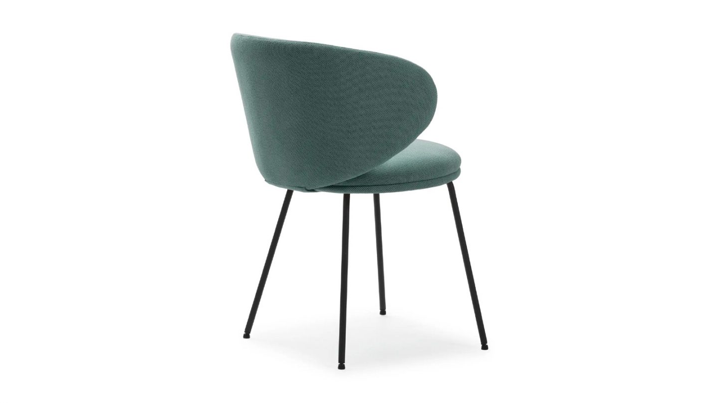 Lot de 2 chaises en tissu vert - Cocoon