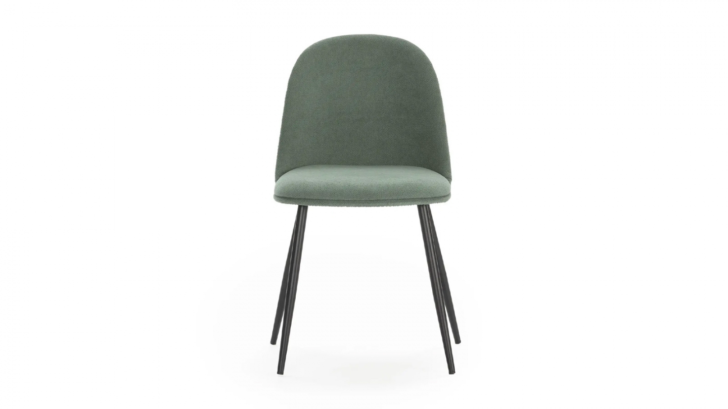Lot de 4 chaises en tissu vert - Haven