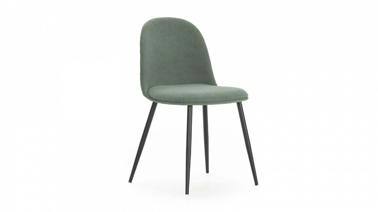 Lot de 4 chaises en tissu vert - Haven