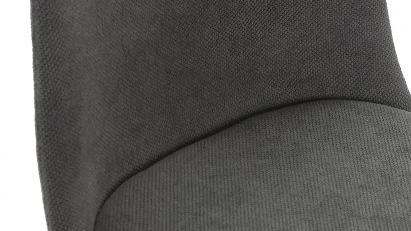 Lot de 4 chaises en tissu gris foncé - Haven