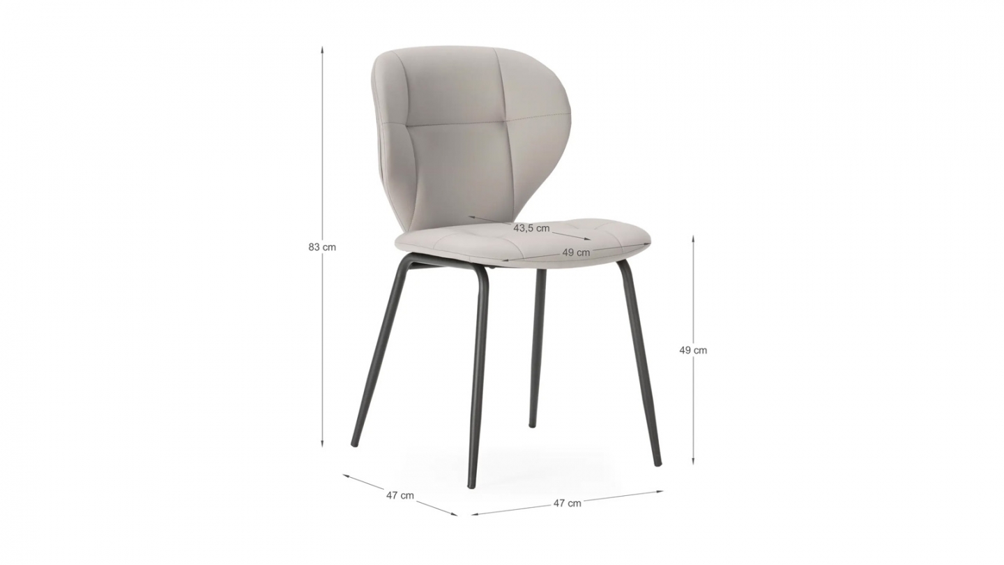 Lot de 2 chaises en tissu beige - Svea