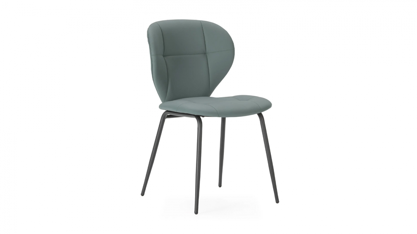 Lot de 2 chaises en tissu vert - Svea