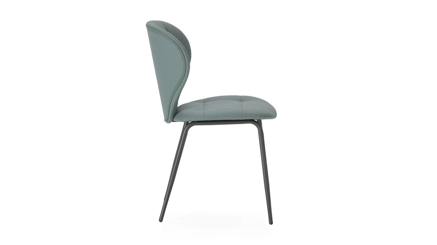 Lot de 2 chaises en tissu vert - Svea