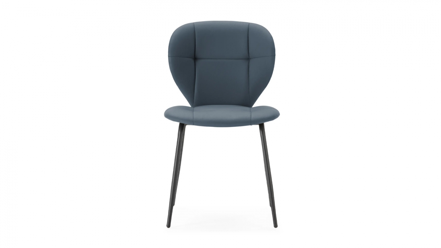 Lot de 2 chaises en tissu gris foncé - Svea