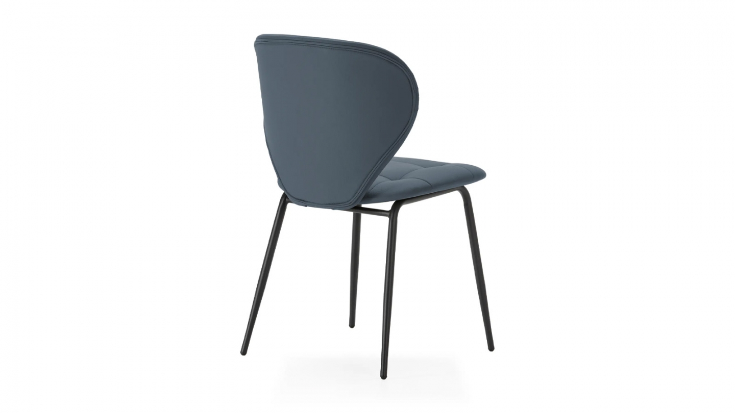 Lot de 2 chaises en tissu gris foncé - Svea