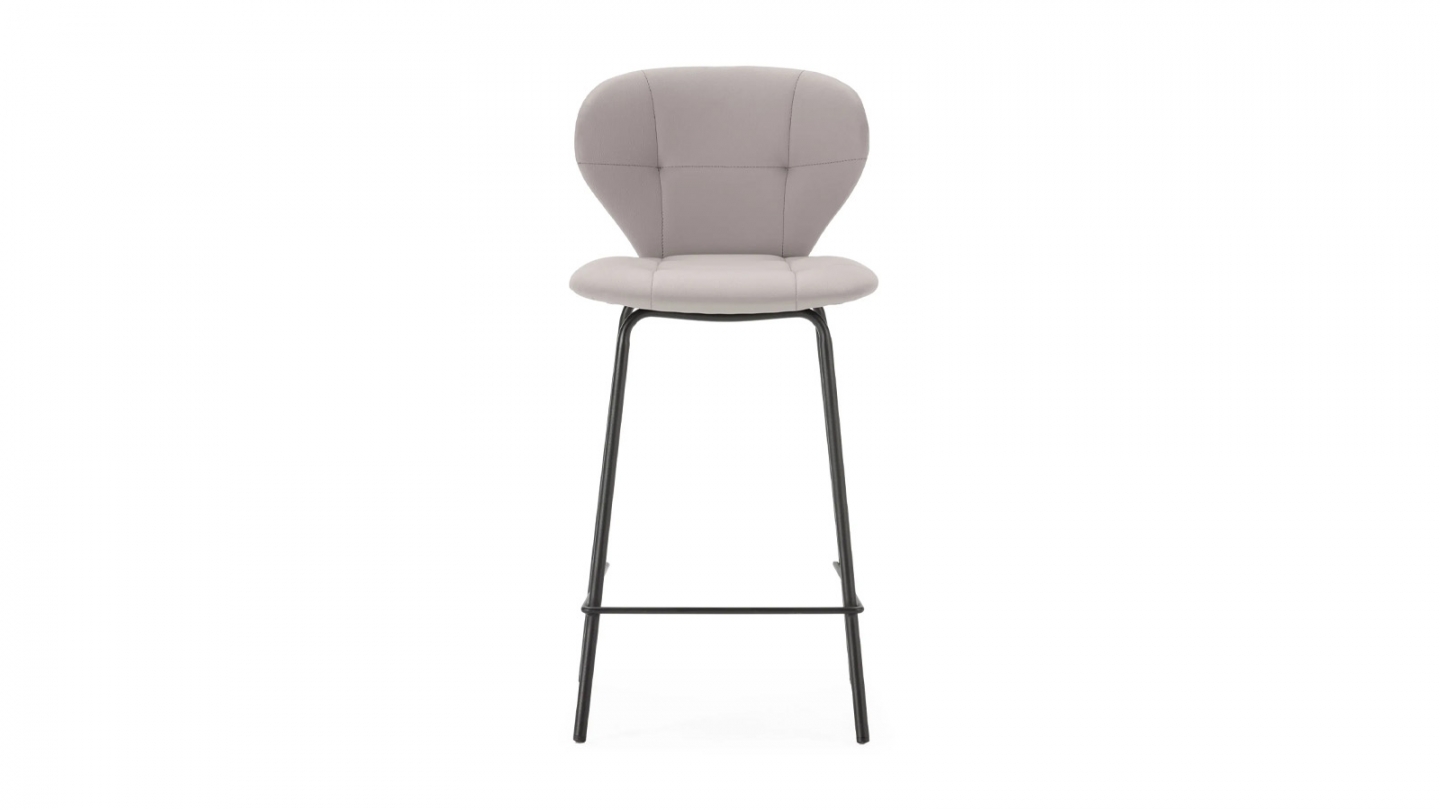 Lot de 2 tabourets de bar en tissu beige - Svea