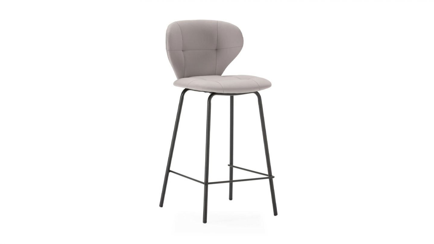 Lot de 2 tabourets de bar en tissu beige - Svea