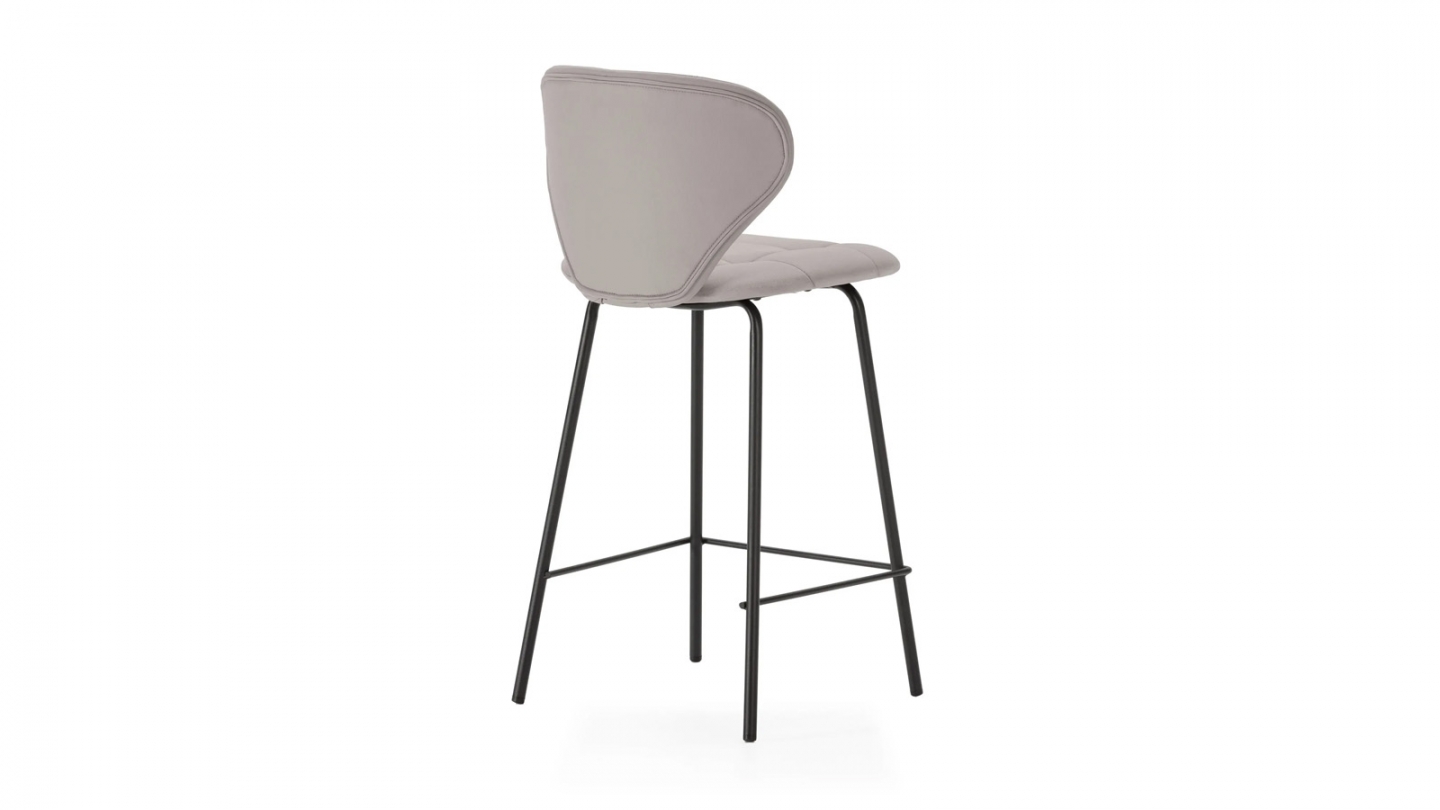 Lot de 2 tabourets de bar en tissu beige - Svea