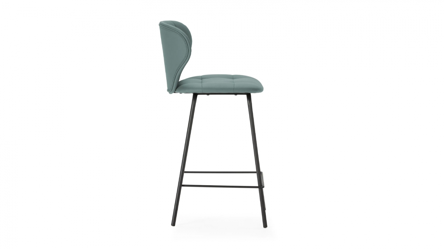 Lot de 2 tabourets de bar en tissu vert - Svea