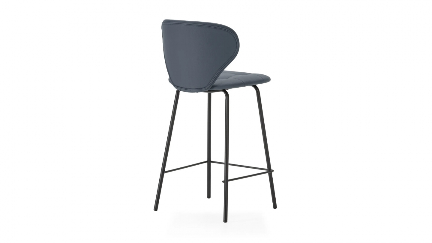 Lot de 2 tabourets de bar en tissu gris foncé - Svea