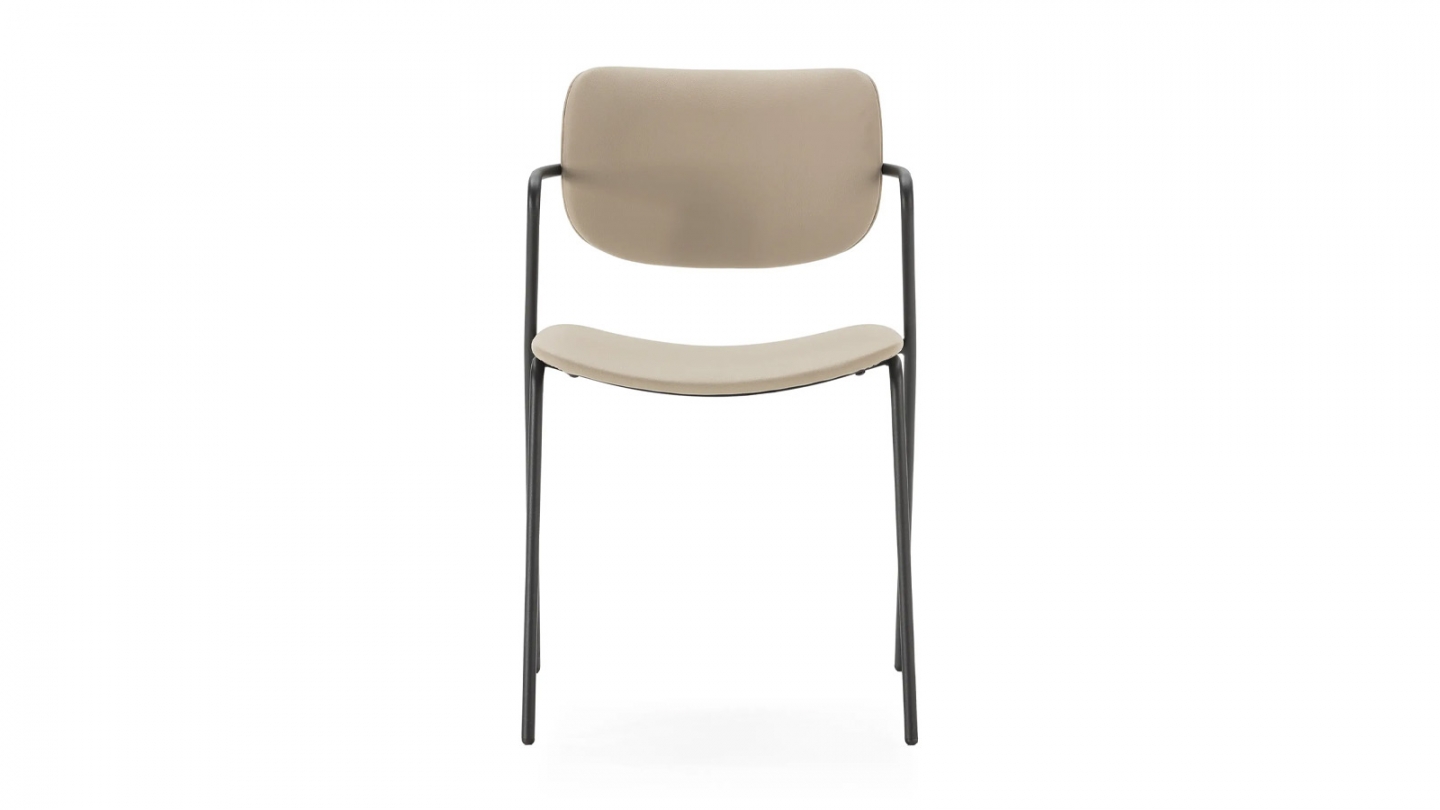 Lot de 2 chaises en simili cuir - Skandi