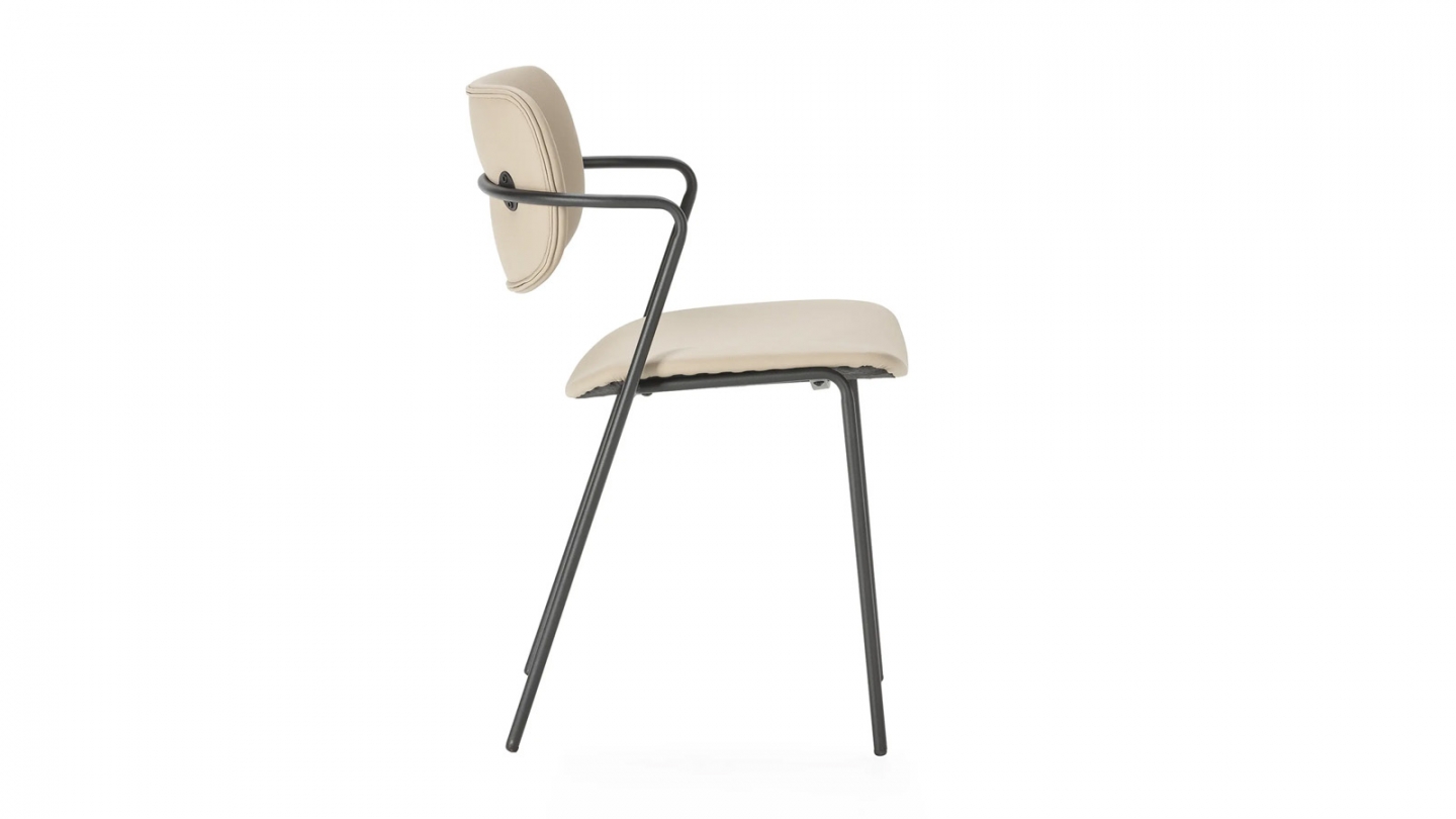 Lot de 2 chaises en simili cuir - Skandi