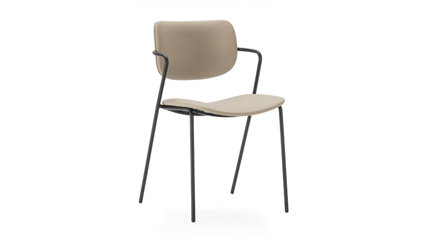Lot de 2 chaises en simili cuir - Skandi