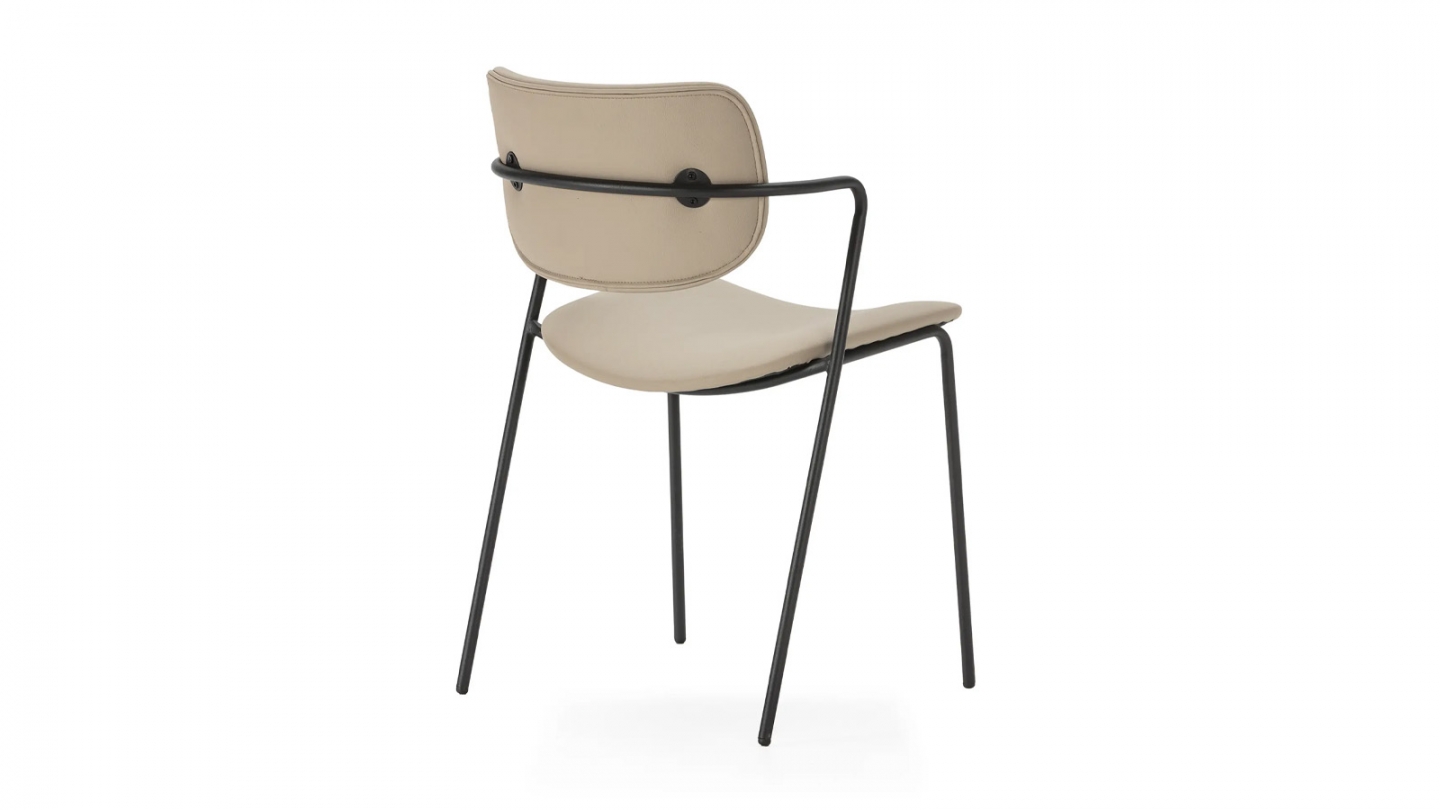 Lot de 2 chaises en simili cuir - Skandi