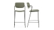 Lot de 2 tabourets de bar en simili cuir vert olive - Skandi