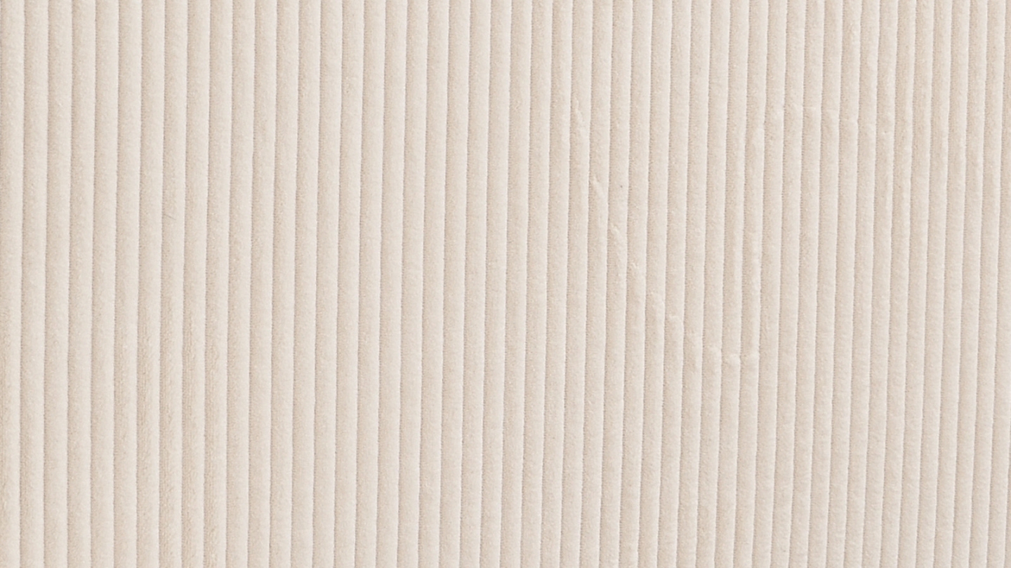 Lit coffre adulte 140x190 cm avec tête de lit capitonnée en velours côtelé beige - Elma