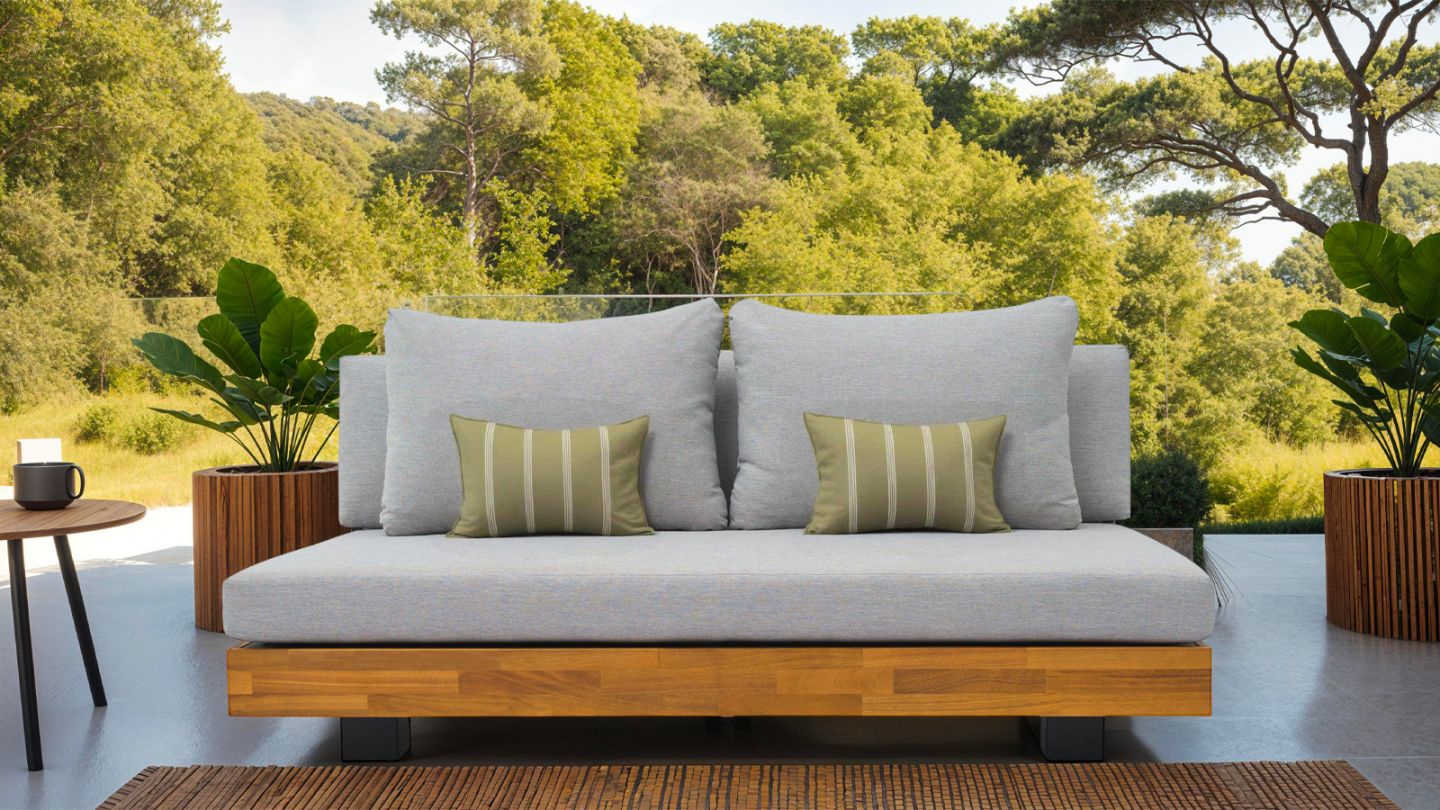 Salon de jardin 2 placesen bois FSC- Canapé 2 pl. et table basse - Capri
