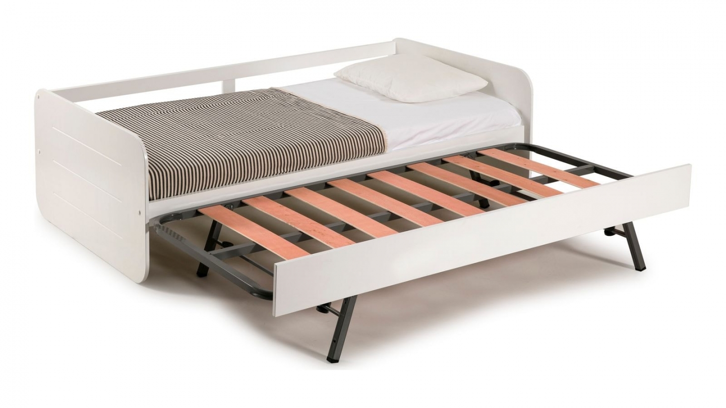 Lit gigogne enfant 90x190 cm en bois blanc - Felix