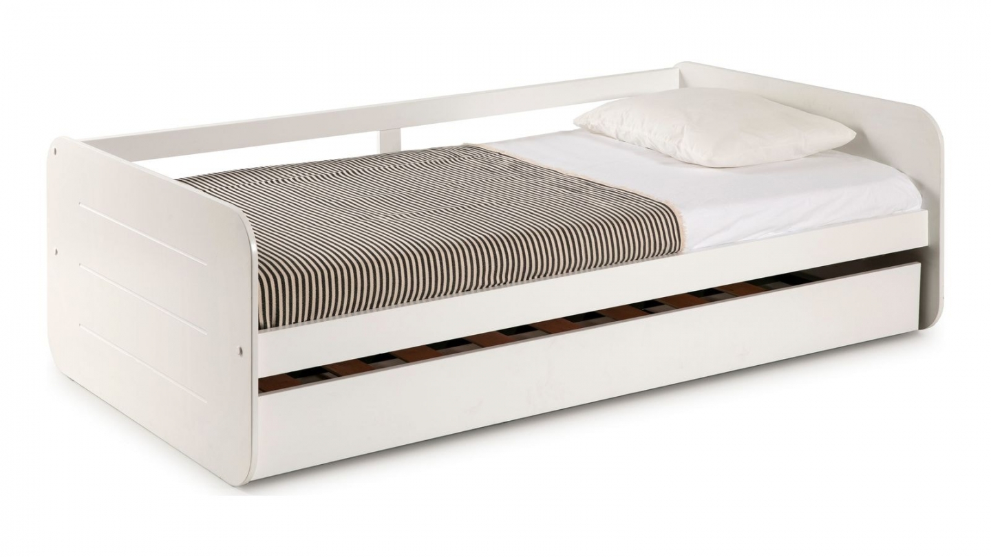 Lit gigogne enfant 90x190 cm en bois blanc - Felix