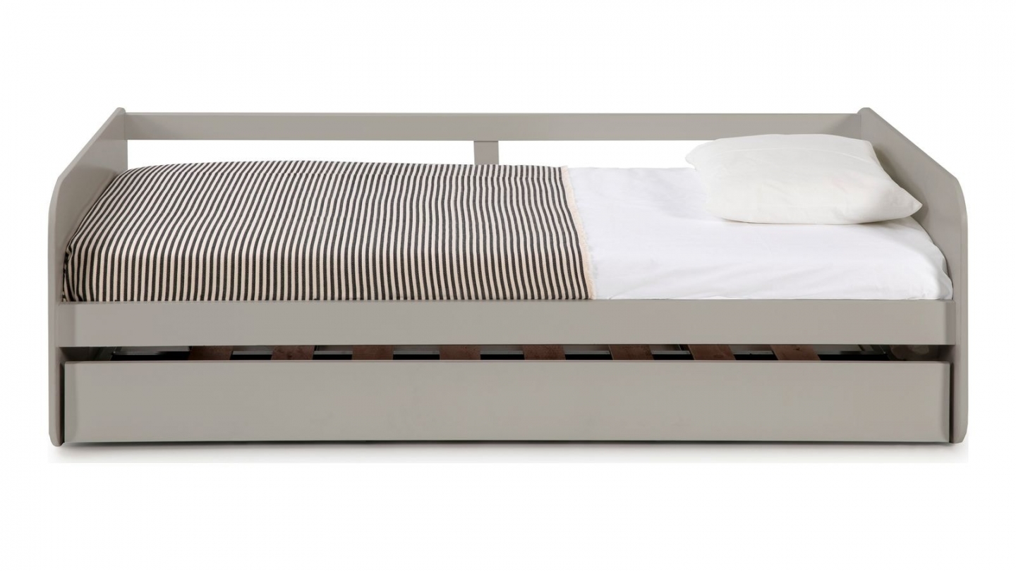 Lit gigogne enfant 90x190 cm en bois gris - Felix