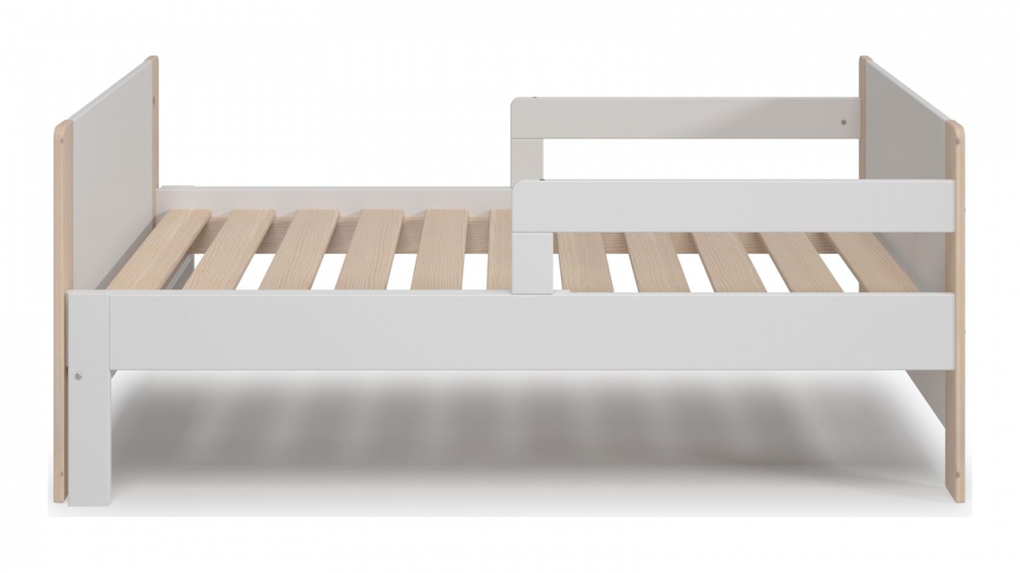 Lit enfant evolutif 90x140/190 cm en bois blanc - Luan