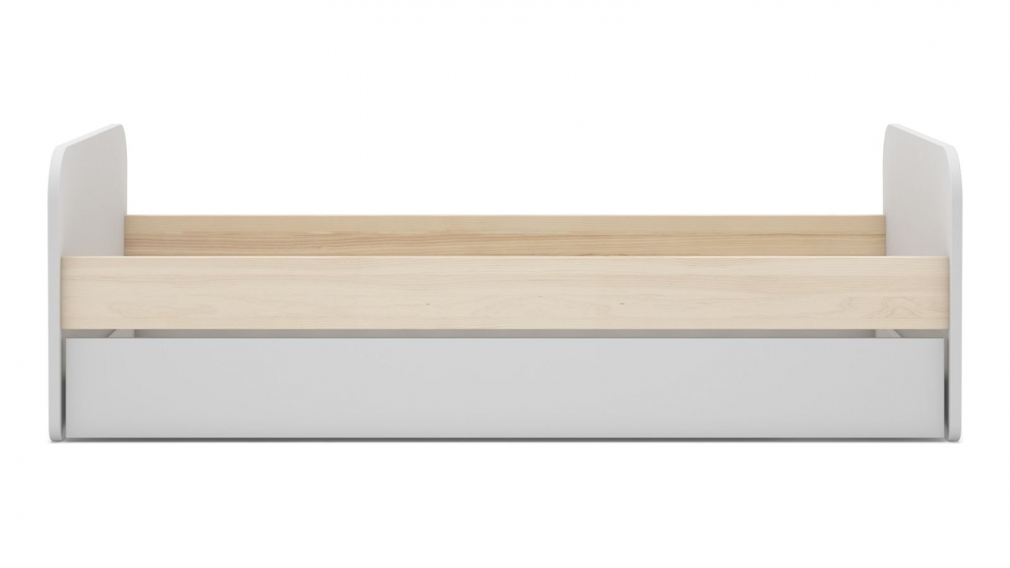 Lit gigogne enfant 90x190 cm à tiroir en bois blanc - Elise