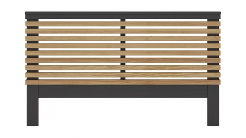 Tête de lit adulte en lattes de bois clair / bois foncé 160 cm - Timeo