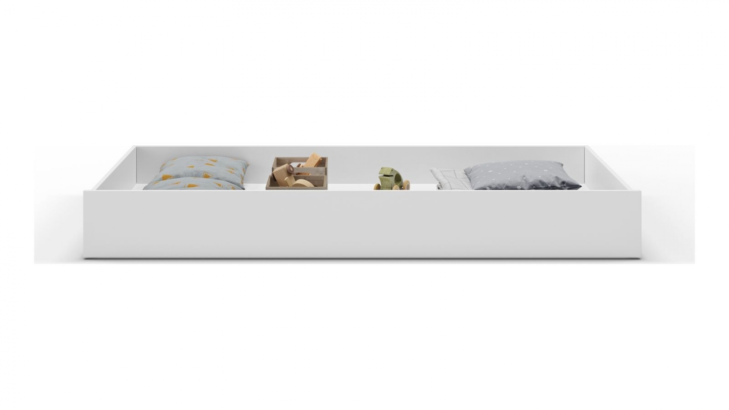 Tiroir pour lit cabane 90x190 cm en bois blanc - Eloan