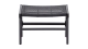 Lot de 2 poufs de jardin en aluminium noir - Puk