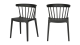 Lot de 2 chaises de jardin en résine noir - Bliss