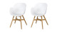 Lot de 2 chaises de jardin scandinave blanche - Tulip