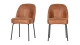 Lot de 2 chaises en cuir cognac - Vogue