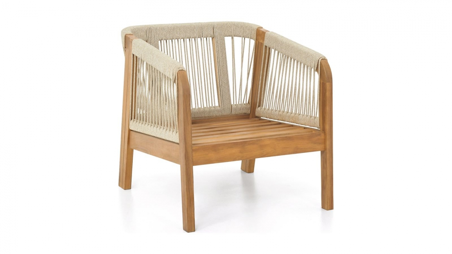 Salon de jardin 8 places en bois FSC - 2 Canapés 3 pl. , 2 fauteuils et table basse - Symi