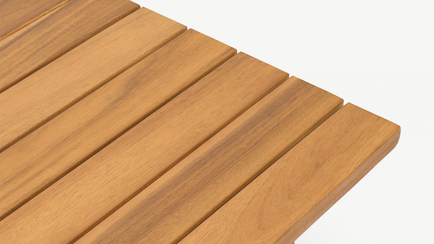 Salon de jardin 6 places en bois FSC - 2 Canapés 3 pl. et table basse - Capri