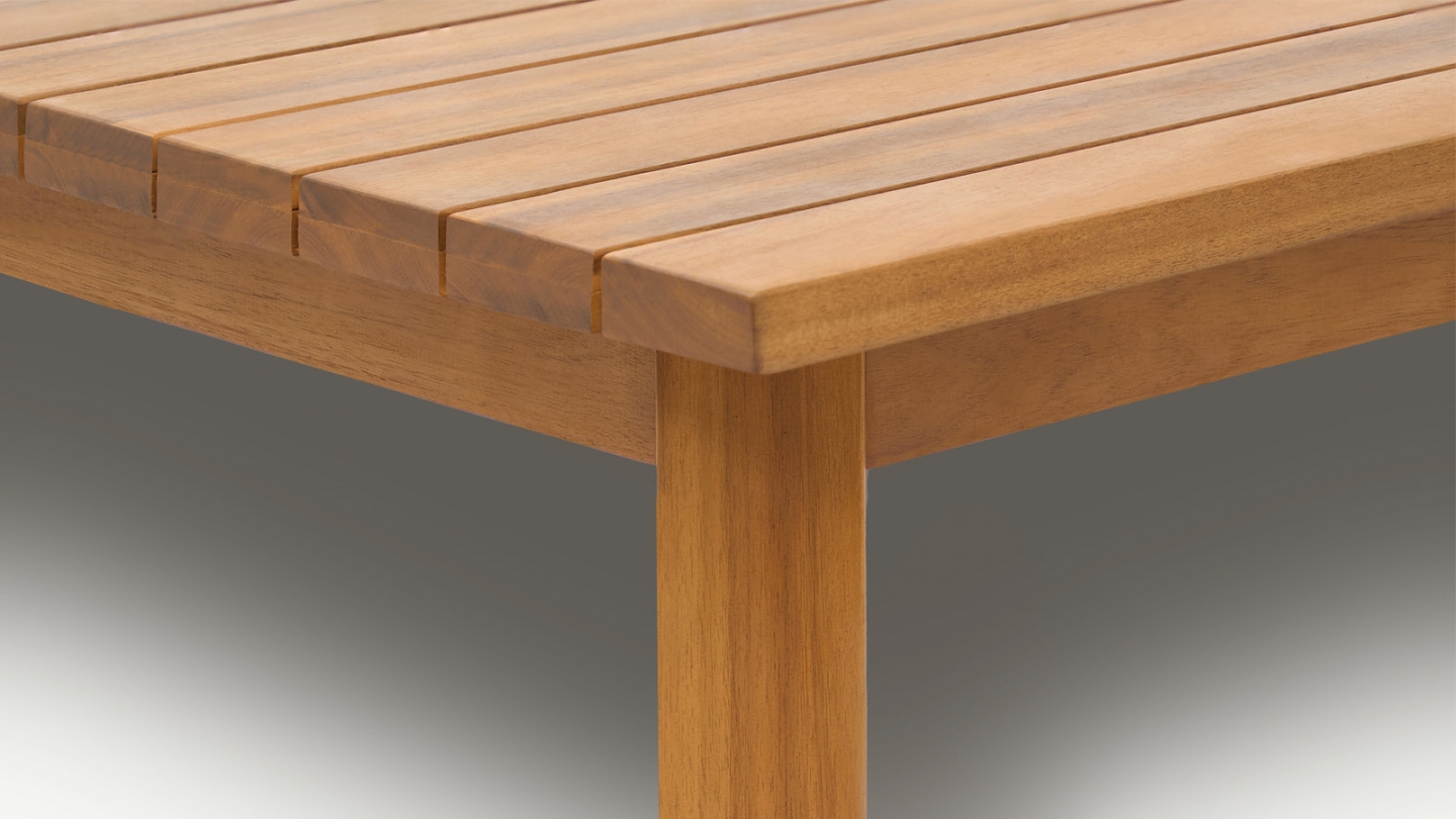 Salon de jardin 6 places en bois FSC - 2 Canapés 3 pl. et table basse - Capri
