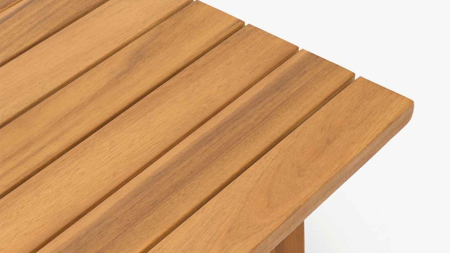 Salon de jardin 4 places en bois FSC - 2 Canapés 2 pl. et table basse - Capri