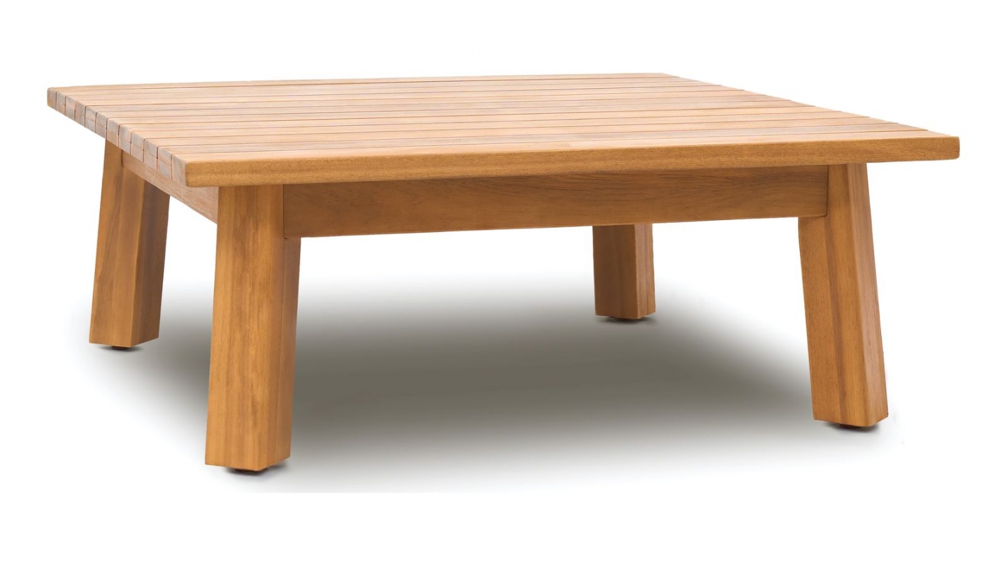 Salon de jardin 4 places en bois FSC - Canapé 2 pl., 2 fauteuils et table basse - Palau