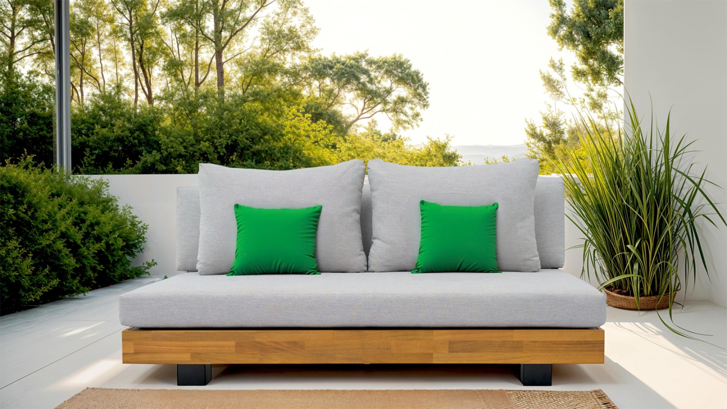 Salon de jardin 4 places en bois FSC - 2 Canapés 2 pl. - Capri