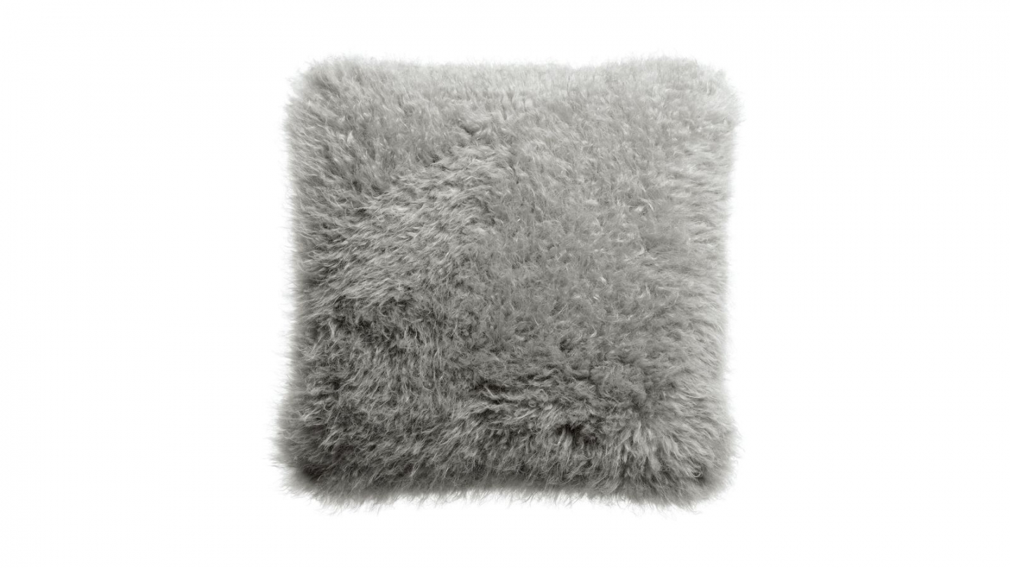 Coussin carré gris écume 45 x 45 - Betani