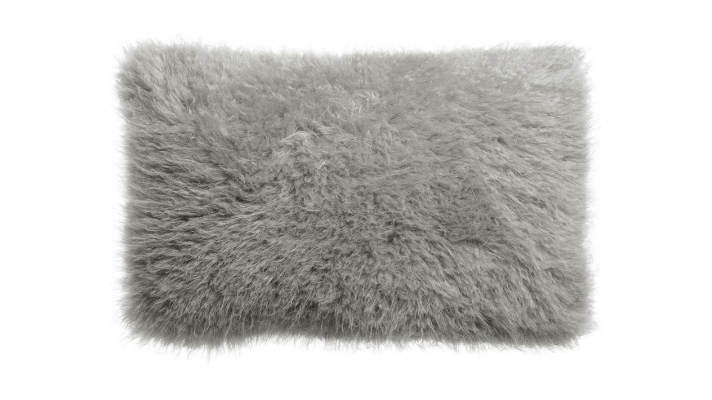 Coussin rectangulaire gris écume 40 x 65 - Betani