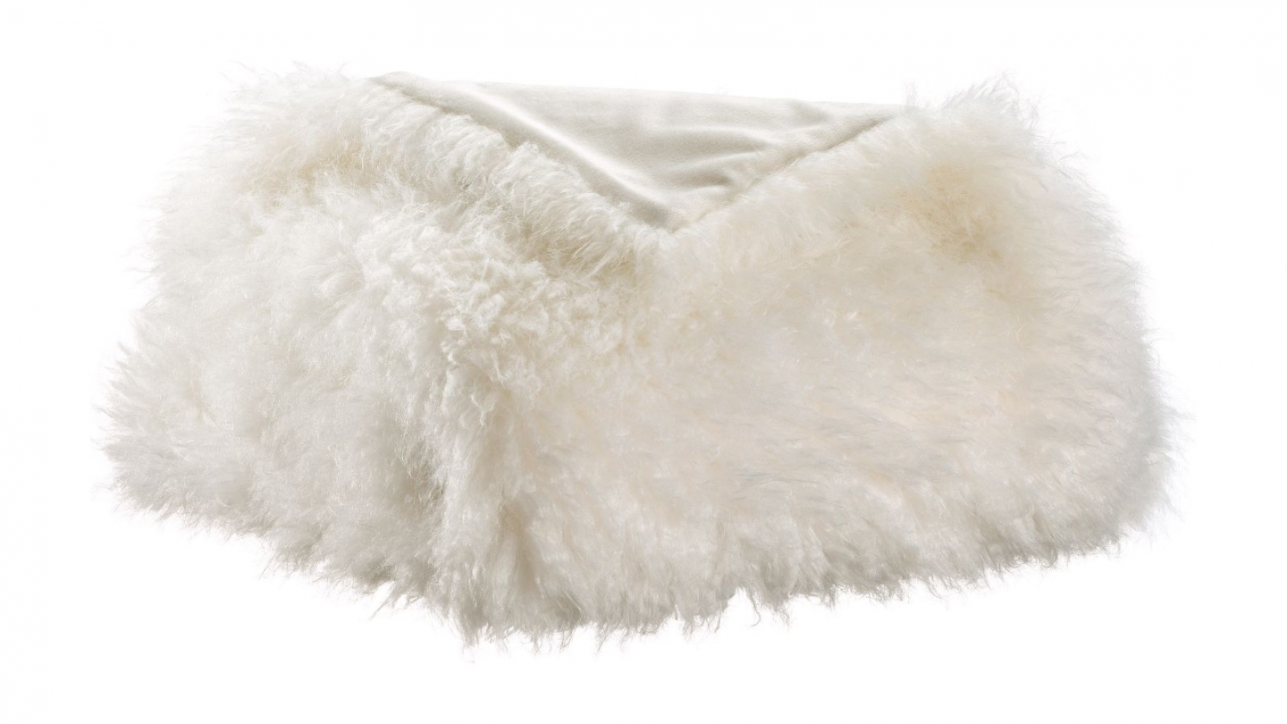 Plaid blanc neige 130 x 160 - Betani