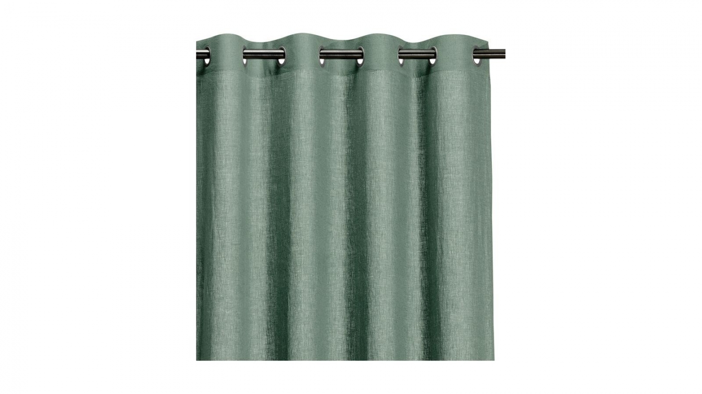 Rideau en lin vert thym 140 x 280 cm - Zeff