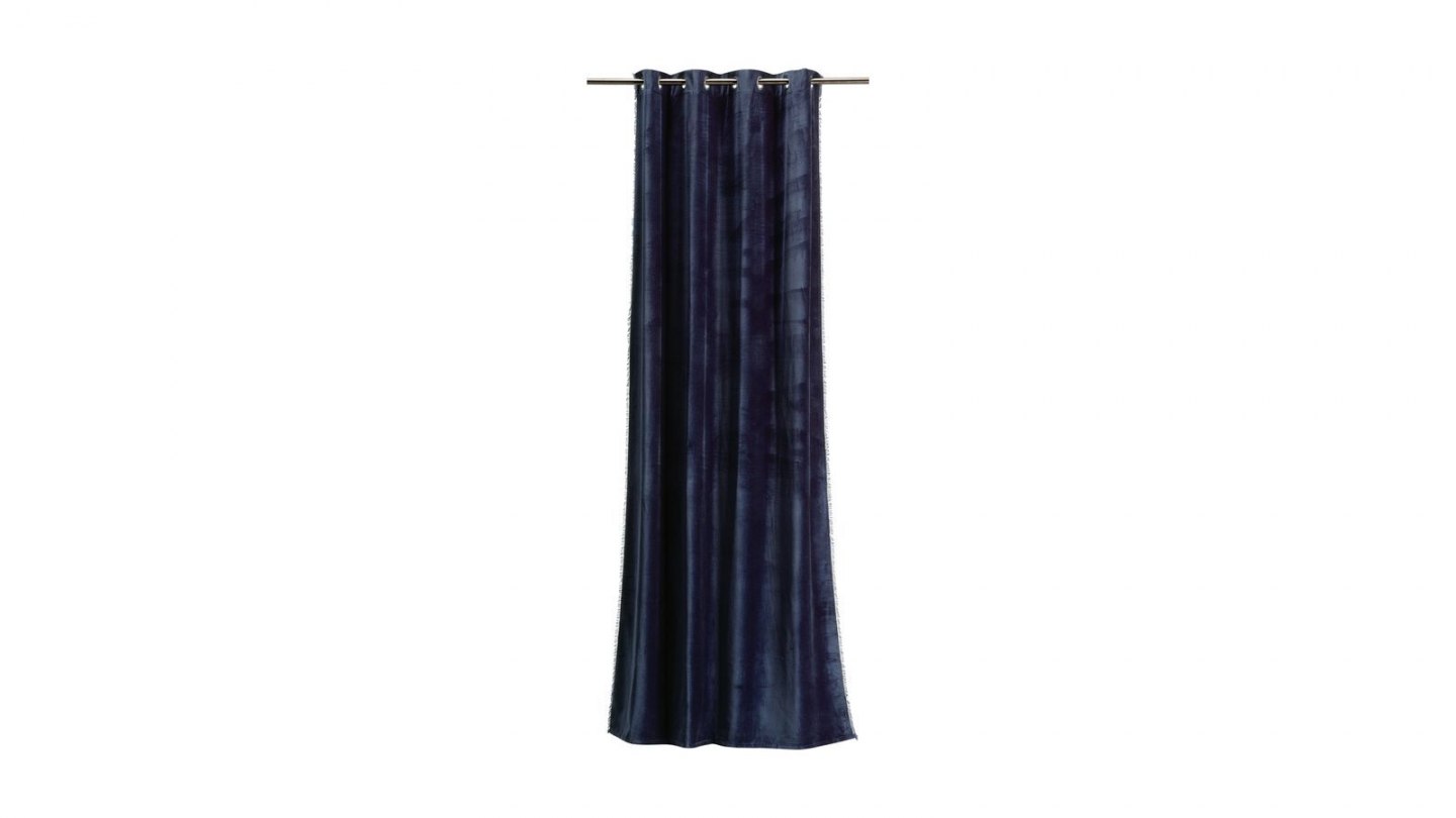 Rideau en velours bleu marine 135 x 280 cm - Fara