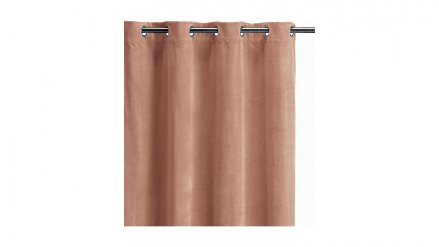 Rideau en velours rose épice 140x280 cm - Elise