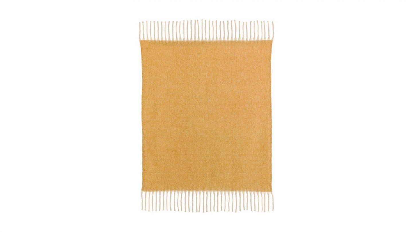 Plaid jaune mirabelle 130 x 160 cm - Isabel