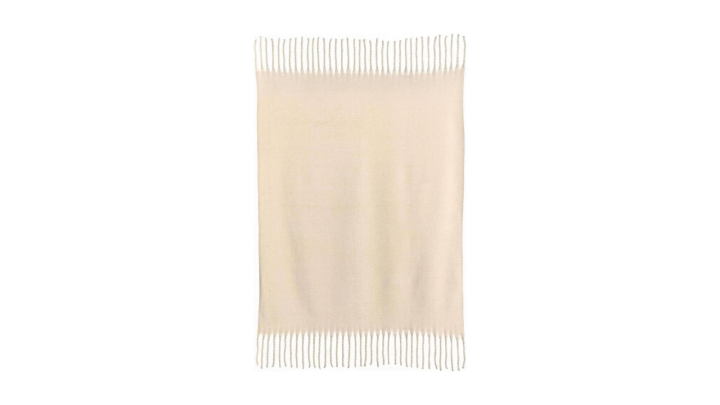 Plaid blanc neige 130 x 160 cm - Isabel