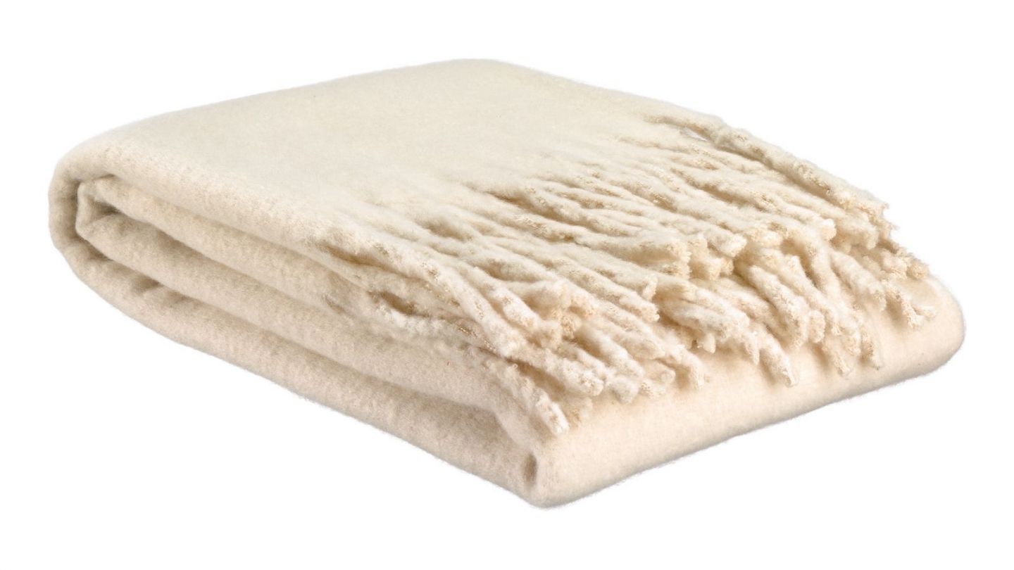 Plaid blanc neige 130 x 160 cm - Isabel