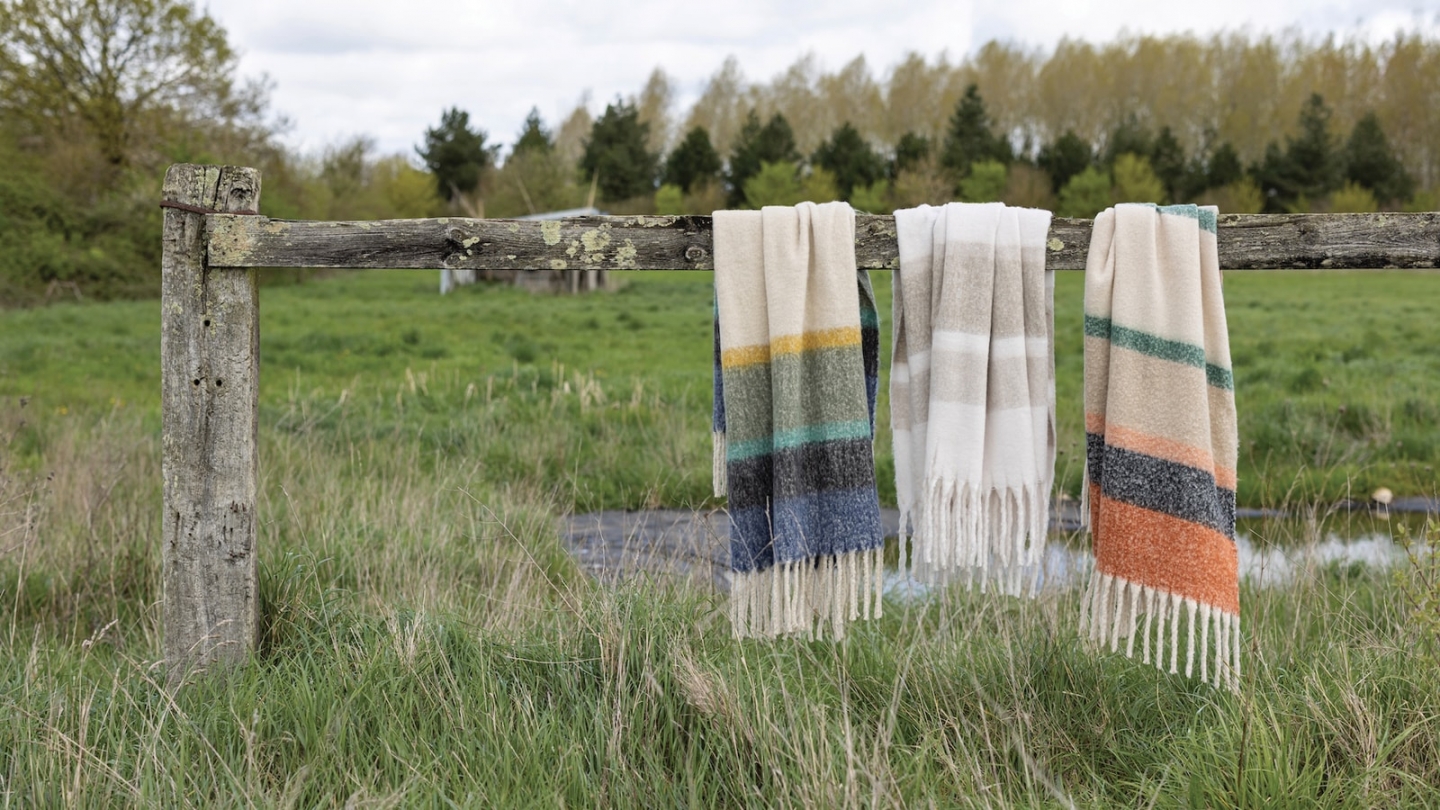 Plaid multicolore châtaigne 130 x 160 cm - Isabel